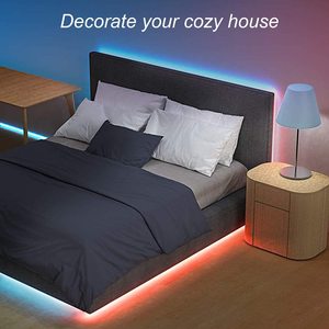 Yeni akıllı ev RGB ışık çubuğu seti 24 anahtar Tuya WIFI APP kontrol kiti RGB 5m LED şerit işık IP65 renkli oturma odası - Product Image 2