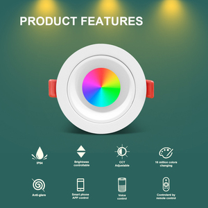 Zigbee 3.0 akıllı Wifi dim Led Downlight 12W 15W IP65 su geçirmez spot gömme RGBCW Tuya App ses kontrolü Downlight - Product Image 2