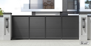 אוטומטי הזזה כפול הזזה עם לוחות אלומיניום hinges עבור Driveway גינה פרטיות וילות מודרני ידידותי לסביבה - Product Image 3