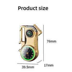 Wholesale Multi <strong>Functional</strong> Outdoor <strong>Lighter</strong> Windproof Red Flame Refillable <strong>Lighter</strong> <strong>With</strong> Compass, <strong>Clock</strong>, Key Chain,Bottle Opener - Product Image 5