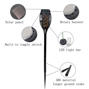 Portable IP65 Solar <strong>LED</strong> Flame Lights Energy Saving Waterproof Outdoor Garden Lighting for Courtyard Artificial Flame Effect - Product Image 5