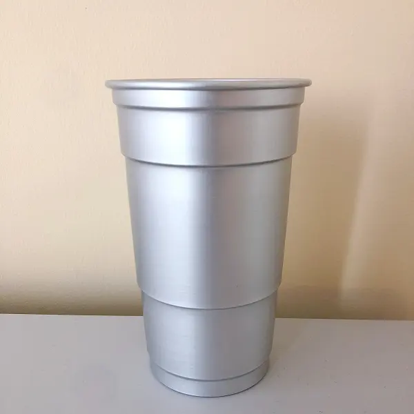 Pint Mug 600Ml Cangkir Dunia Pesta Berubah Warna 16 Oz Cangkir Bir Kustom Aluminium Logam Dapat Dipakai Ulang 400Ml 500Ml