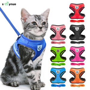 Skynuo Nylon Mesh Cats <strong>Harness</strong> Adjustable Soft Vest Walking Leash and Chest <strong>Harness</strong> for <strong>Small</strong> and Medium <strong>Dogs</strong> and Cats Pets - Product Image 1