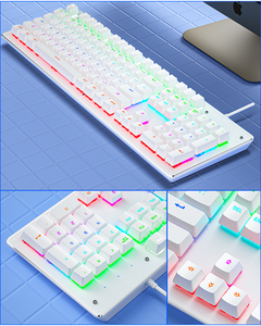 OEM fabrika en iyi fiyat kompakt 104 tuşları Rgb arkadan aydınlatmalı mekanik oyun klavyesi Win PC Gamer için - Product Image 5