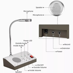 Window <strong>Intercom</strong> Speaker <strong>Dual</strong>-<strong>Way</strong> Talk Through Window Glass <strong>Counter</strong> <strong>Intercom</strong> Window <strong>Counter</strong> <strong>Intercom</strong> - Product Image 6