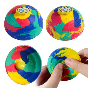Wholesale Squeeze <strong>Toys</strong> for Kids Hop Pops Rubber Bounce Spinning Bowl Top Jumping Half Bouncing Ball for Ages 5 to 7 Years - Product Image 3