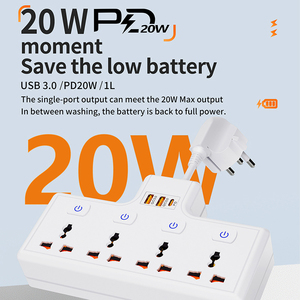 快速交付1型c和2 Usb 4路插座通用电源板墙壁电源插座交流电源板
