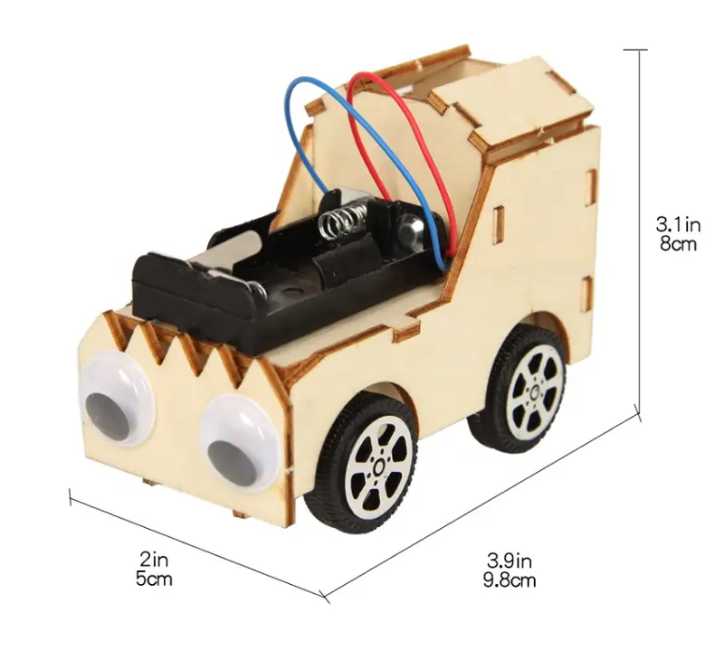 DIY science toys for children wooden educational toys Assembled Kit Mini Electric Train model