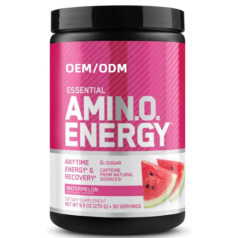 Oem Amino Energy Pre Ejercicio Cadena ramificada Aminoácidos Extracto de cetona de aminoácidos Energy Protien Powder