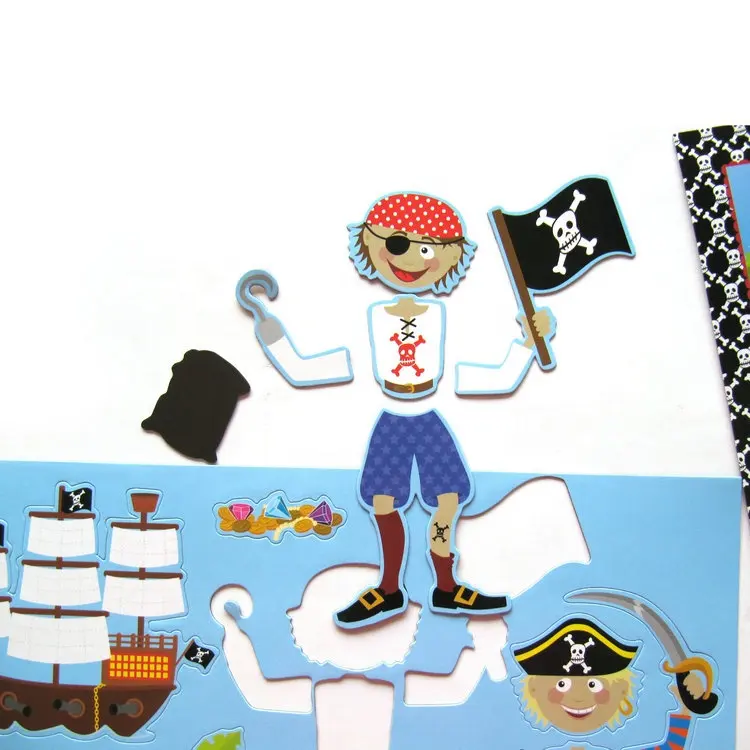 Uwowo — rôle professionnel de Pirate, vente en gros, robe personnalisée, jeu éducatif, Puzzle magnétique pour enfants