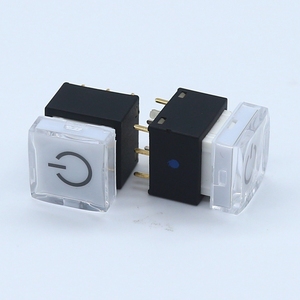 Programmier barer intelligenter Lichtsc halter Knopfsc halter Taste Glas Siebdruck LED Druckknopf schalter - Product Image 1