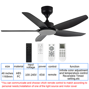 Nhà Máy ODM skd 42 "54" DC động cơ đồng 5 năm bảo hành năm ABS lưỡi điều khiển từ xa tuya ứng dụng điều khiển quạt trần với ánh sáng - Product Image 4