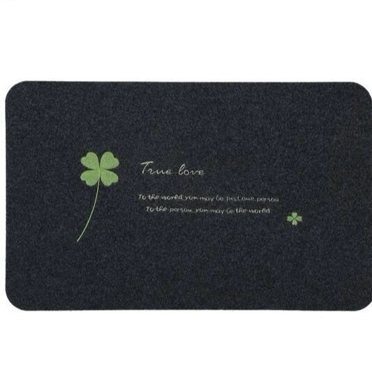 Tapis de porte en PVC noir salle de bain