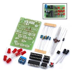 Elektronik zar NE555 LED modülü CD4017 DIY kiti 5mm kırmızı LED 4.5-5V LED zar parçaları eğlenceli breadboard Diy elektronik - Product Image 1
