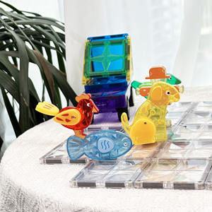 MNTL New <strong>Style</strong> 10pcs Farm Animals Magnetic Tiles Construction Building Blocks <strong>Toys</strong> for 3+ Year <strong>Old</strong> Toddler - Product Image 4
