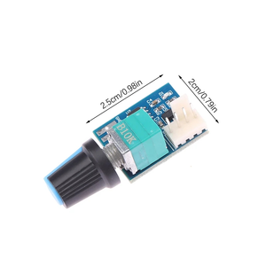 Controlador de velocidad del ventilador de un solo canal de 12V CC, controlador de velocidad PWM, Control de Motor de 25KHZ con potenciómetro giratorio para ajustar 4 pines - Product Image 6