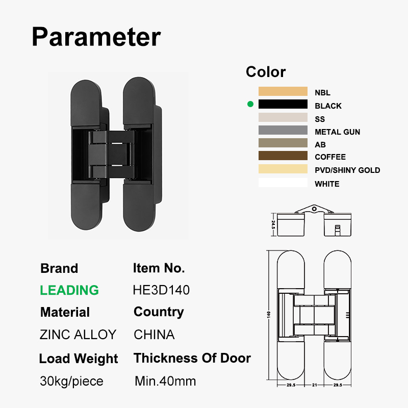 HE3D140 ฝาครอบสีดำ+สังกะสี