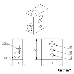 3Dプリンター部品20個MK8ノズル押出機プリントヘッドセットMk8ヒートブロックシリコーンソックスAnet A8 E10クリエイティブCR-10エンダー3用 - Product Image 4