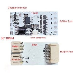 Placa de circuito de panel táctil RGBW LED DIY, módulo rectangular recargable por USB, cuentas de lámpara con mando a distancia para luces nocturnas de mesa