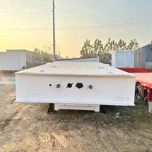 Durable 40FT 2 Axle Steel <strong>Container</strong> Flatbed Semi-Trailer Low Bed Design for Easy <strong>Loading</strong> <strong>Unloading</strong> for Cargo Utility Trailers - Product Image 4