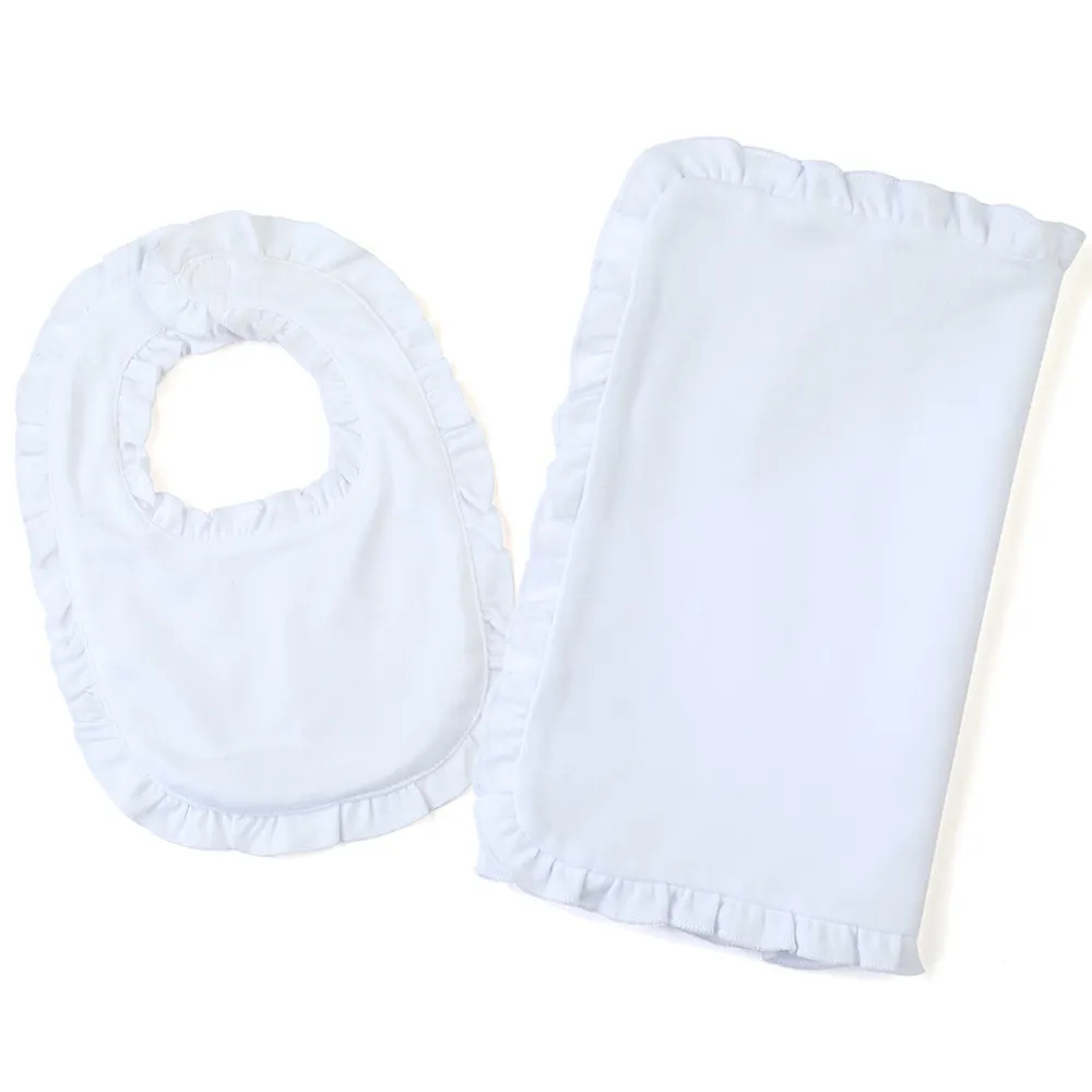 Monogram Ruffle Bayi Oto & Kain Sendawa Set Ukuran Kustom Bayi Perempuan Katun Putih Hadiah Baru Lahir