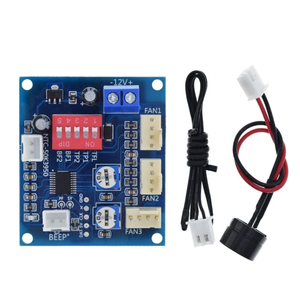 DC 12V 5A PWM PC CPUファン温度制御速度コントローラモジュールブザー高温アラームNTC B 3950サーミスタ50K - Product Image 5