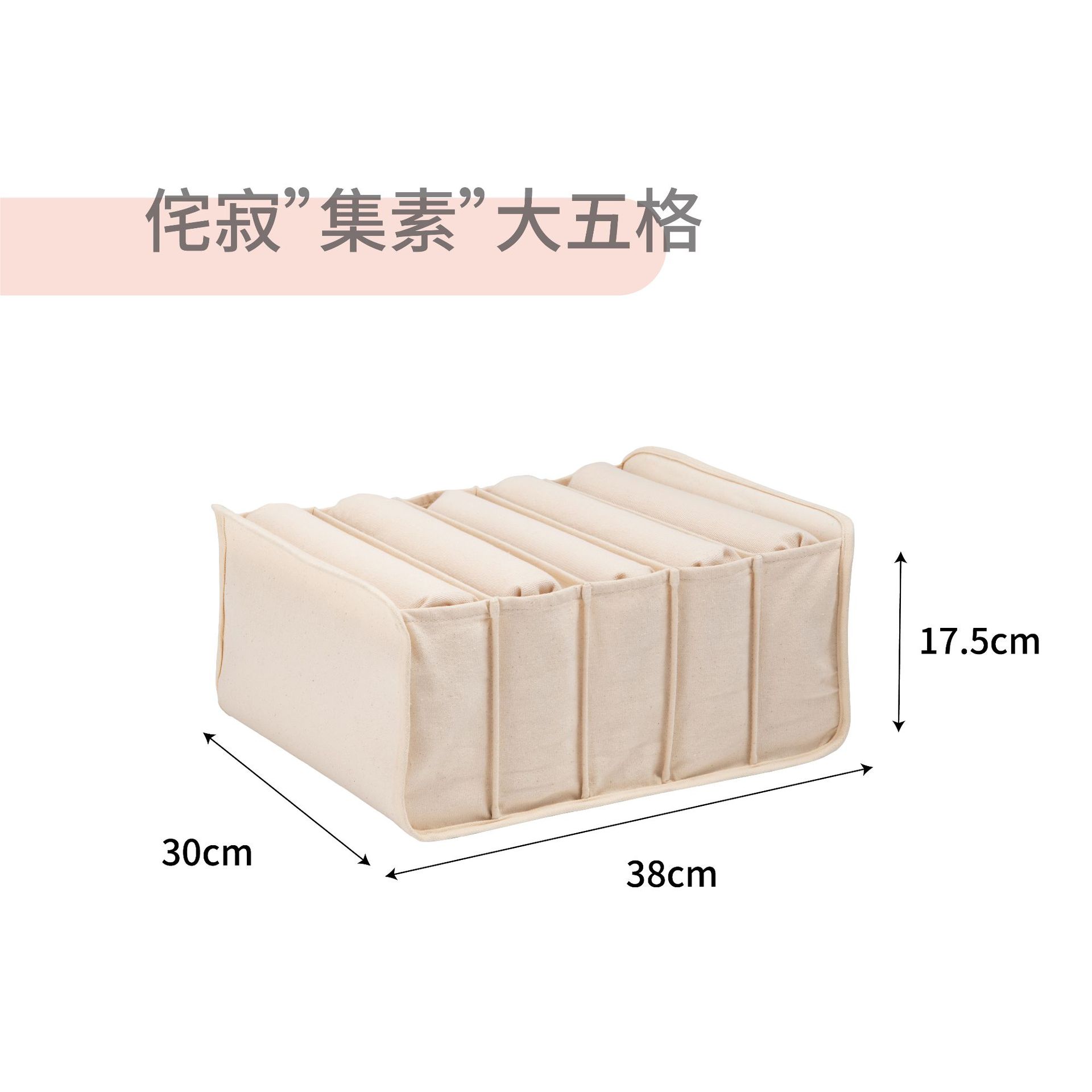 Jisu Large 5-Compartment Storage Box