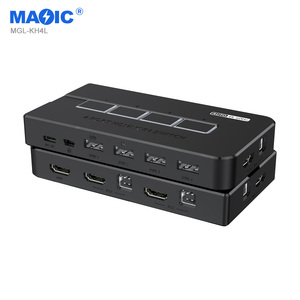 4k 60HZ自动Hdmi Usb Kvm开关4x1 Hdmi 2.0视频开关选择器4进1出HDMI KVM开关4端口，带桌面控制