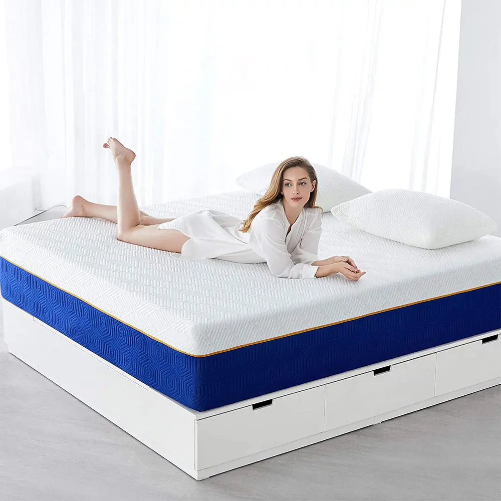 Matelas en mousse à mémoire de forme pliable en latex taille unique matelas confortable bon marché meilleur lit d'hôtel en box king queen