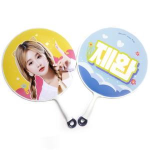 FF123 Custom KPOP Clear Picket Hand Fans <strong>K</strong>-pop Yourself Custom Photo Printed Hand Fans <strong>Round</strong> Plastic Fan Picket - Product Image 5