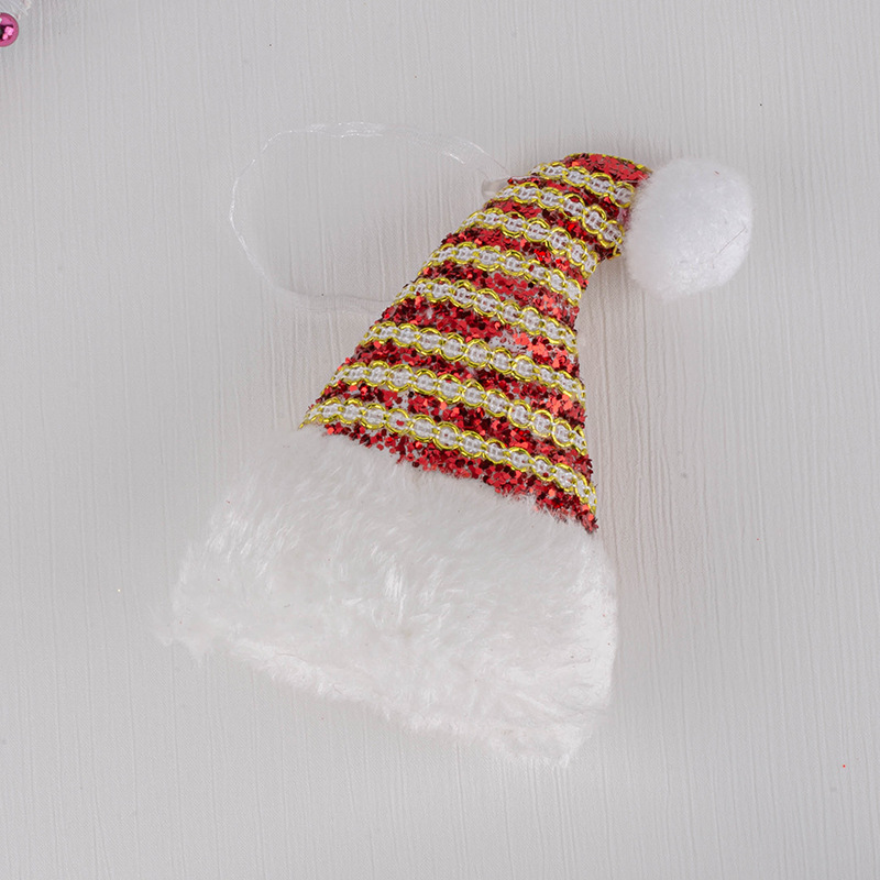 Chapeau de Noël pointu en dentelle rouge 10*8cm - un ensemble