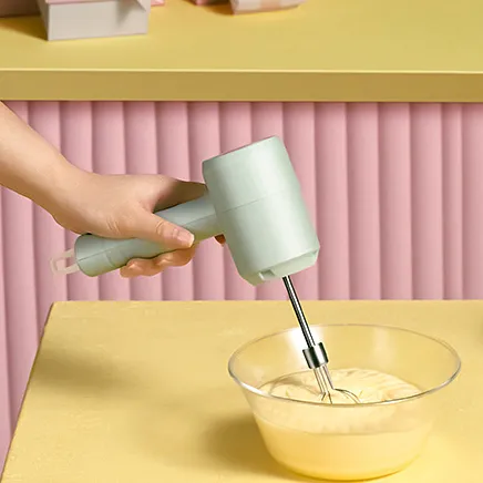 USB wiederauf ladbare Küchen milch mischung Hand Edelstahl Egg Beater Hand mixer
