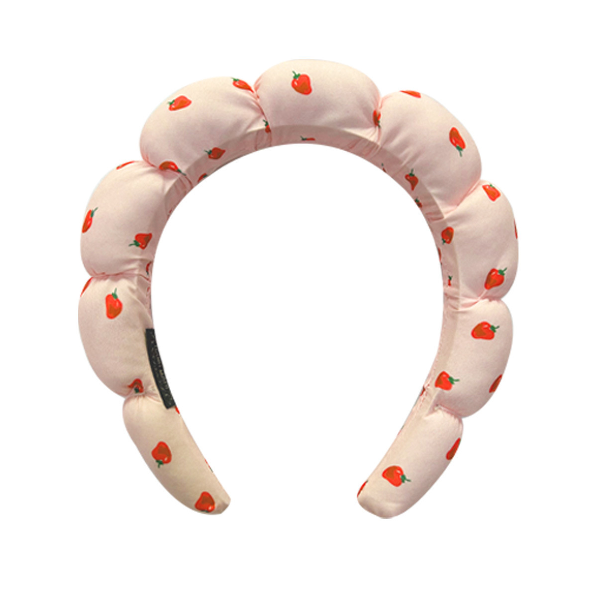 Bandeau pour cheveux orange, rose et fraise.