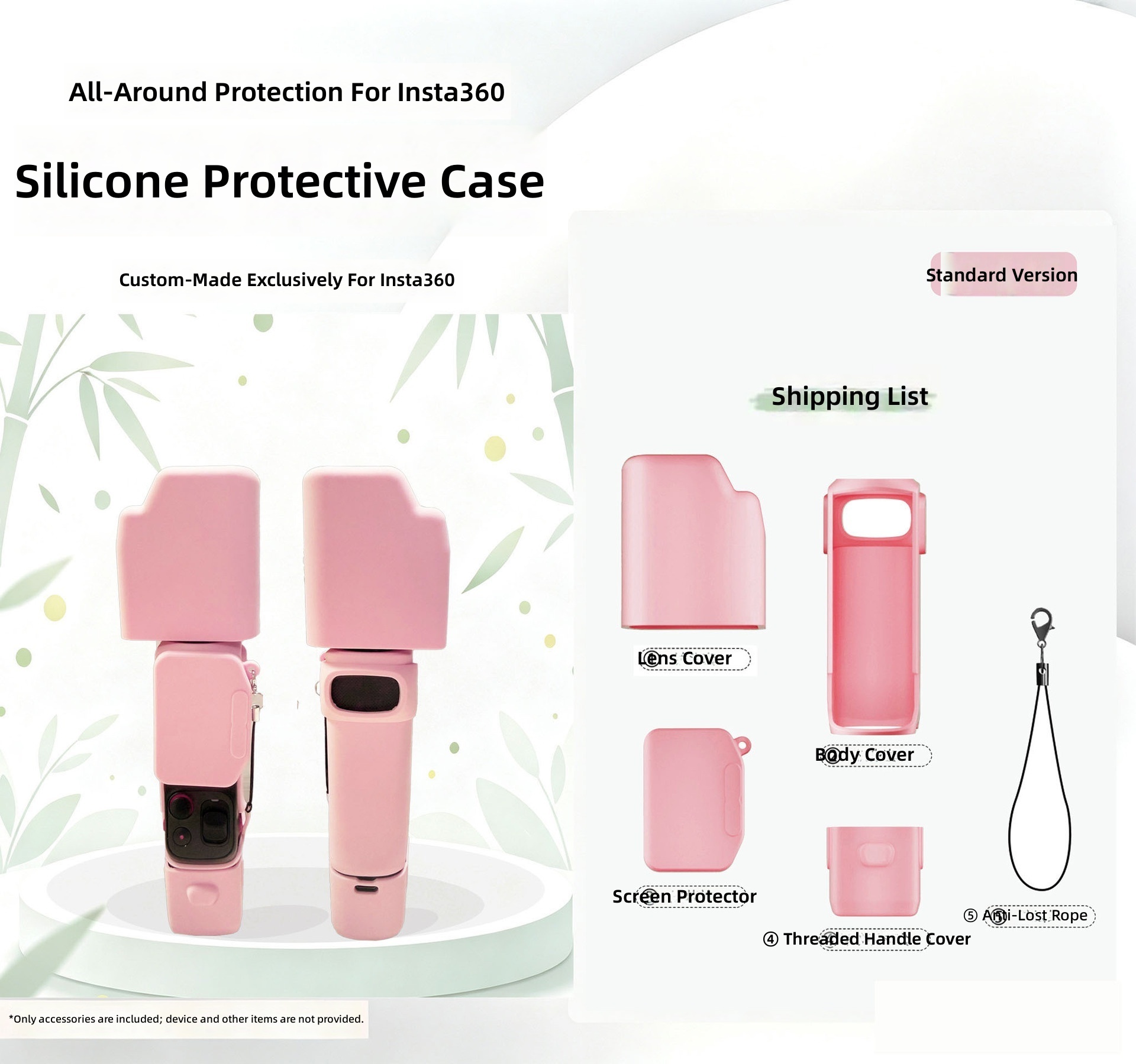 Ensemble 4 pièces rose-standard