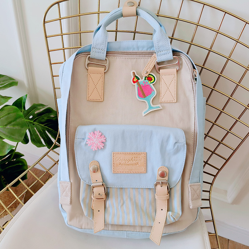 Borsa a righe blu 16l taglia normale-nuda