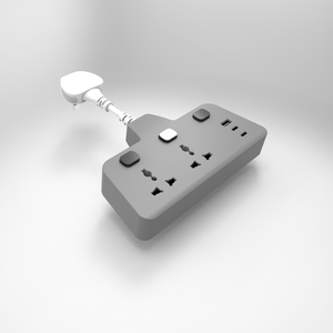 Toma de corriente universal 10A con 3 interruptores individuales Cargador de pared de múltiples salidas para múltiples dispositivos