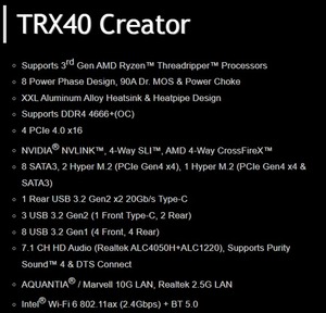 TOP ASRock TRX40 Creator Motherboard <strong>Supports</strong> Memory DDR4