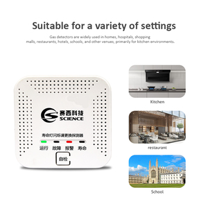 Điều khiển thông minh hồng ngoại Gas <span class=keywords><strong>Detector</strong></span> hộ gia đình cháy hệ thống báo động Độ chính xác cao cảm biến âm thanh/ánh sáng SMS/Wechat báo động cho - Product Image 4