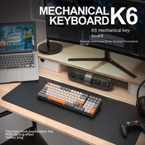 Free Wolf K6 Three-Mode Bluetooth Mechanical <strong>Keyboard</strong> Hot Plug 980 Game E-Sports <strong>Notebook</strong> Customized <strong>USB</strong> Interface - Product Image 5