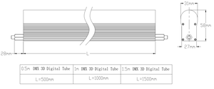 RGB <strong>DMX</strong> <strong>Digital</strong> Tube Light Bridge Park DC24V RGB <strong>LED</strong> 3D Video Tube <strong>DMX</strong> <strong>LED</strong> Lights DJ Booth Disco bar Light - Product Image 5