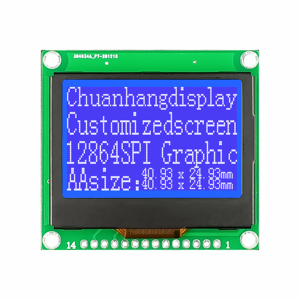 1.9 pollici Cog Display LCD 12864 produttore 128x64 ferro telaio modulo LCD porta seriale 128x64 ST7565 Display LCD fabbrica diretta
