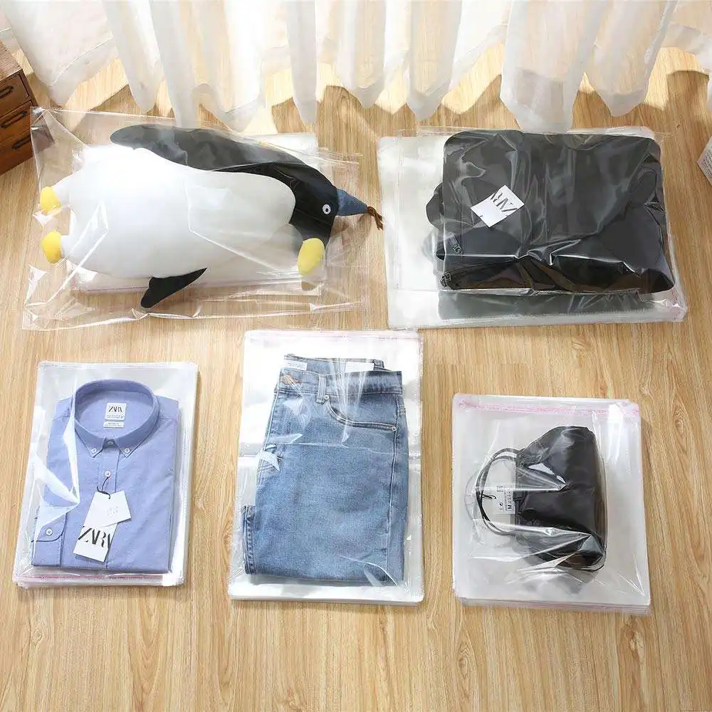 Heavy Duty Packaging T-Shirts Roupas Presentes Auto-selagem Sacos OPP Celofane Self Adhesive Seal Poly Bags