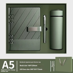 Giáng sinh tốt nghiệp quà Tặng lưu niệm quà tặng tùy chỉnh PU A5 Vòng chất kết dính máy tính xách tay với bút chai kinh doanh công ty Hộp Quà Tặng thiết lập - Product Image 5