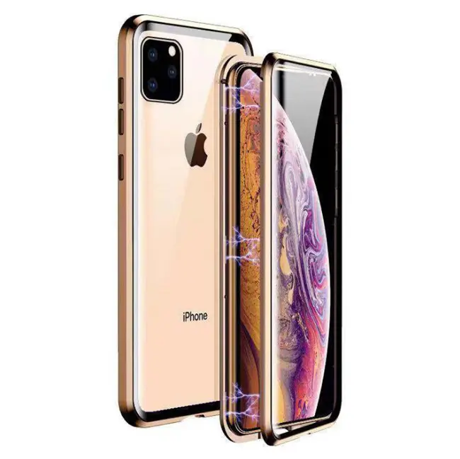 Funda de teléfono de adsorción magnética 360, funda de Metal para iPhone 5 6S 7 8 11 12 13 14 15 Plus X XS Max XR Mini Pro SE SE2 SE3