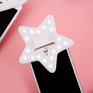 New Xách Tay 3AAA Pin LED Điện Thoại Điền Vào Ánh Sáng Điện Thoại Di Động Sao Đèn Flash Mini Nhiếp Ảnh Tự Sướng Heart Ring Ánh Sáng - Product Image 2