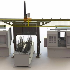 Kunden spezifischer automatischer CNC-Verriegelung roboterarm für zwei Sätze CNC-Maschinen material auswahl und-platzierung