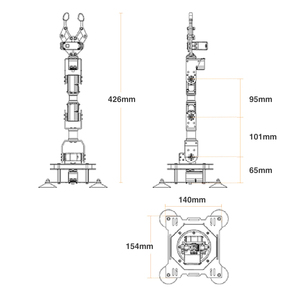 Unmontierter XArm UNO 6DOF Roboterarm Mechanischer Arm mit Sekundärentwicklungs-Sensor-Kit für Arduino