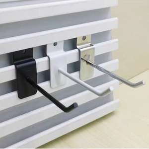 Groove placa gancho display rack preto branco estendido placa gancho prateleira supermercado gancho