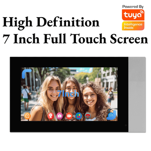 Alta definición impermeable Tuya Wifi cara biométrica Video intercomunicador unidad exterior de Audio bidireccional con unidad interior completamente táctil de 7 pulgadas - Product Image 3
