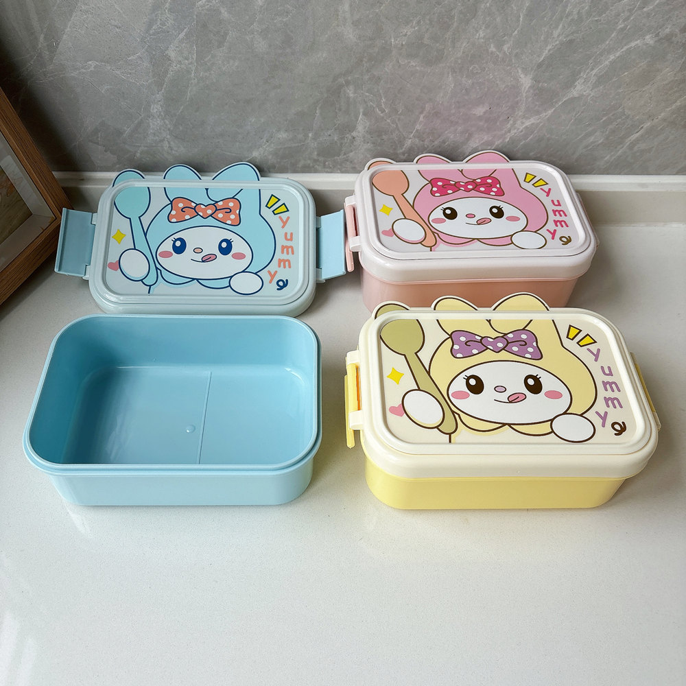 Pink-plastic lunch box
